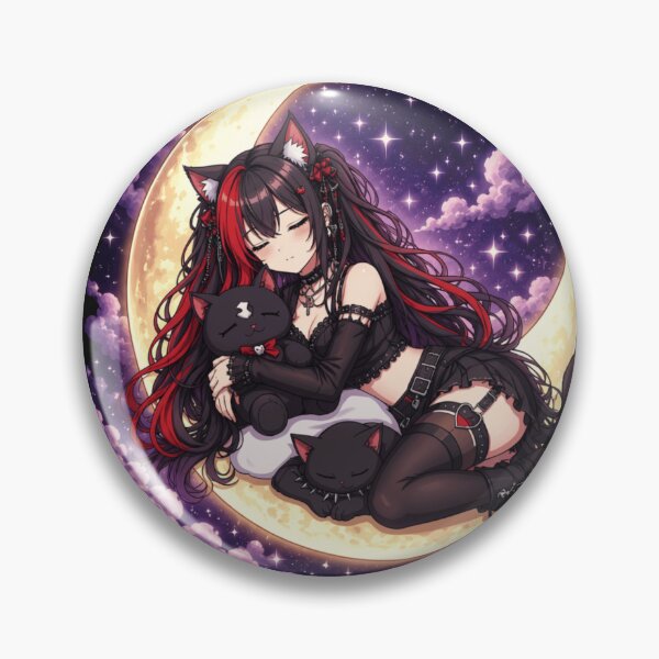 Item preview, Friday Mode On – Gothic Anime Cat Girl designed and sold by Revyra Design .