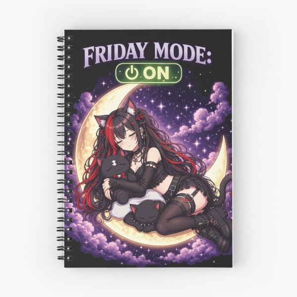 Item preview, Friday Mode On – Gothic Anime Cat Girl designed and sold by Revyra.
