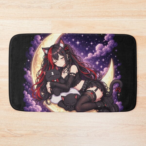 Item preview, Friday Mode On – Gothic Anime Cat Girl designed and sold by Revyra Design .