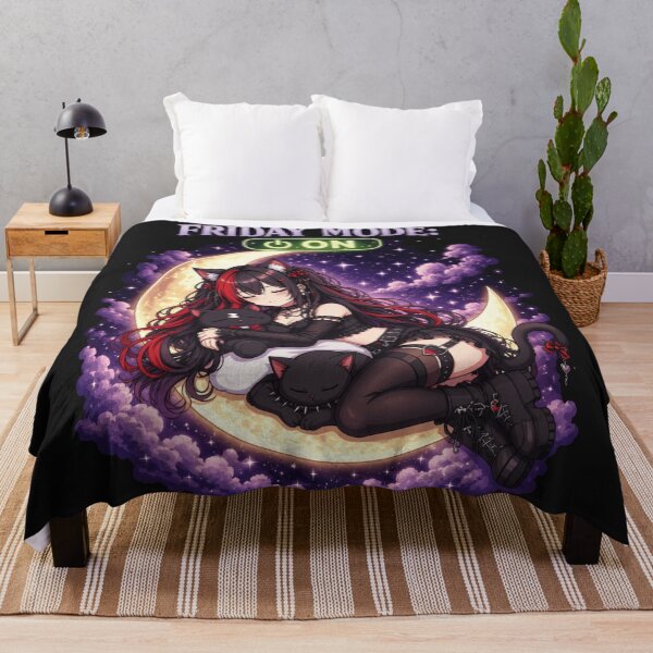Item preview, Friday Mode On – Gothic Anime Cat Girl designed and sold by Revyra.