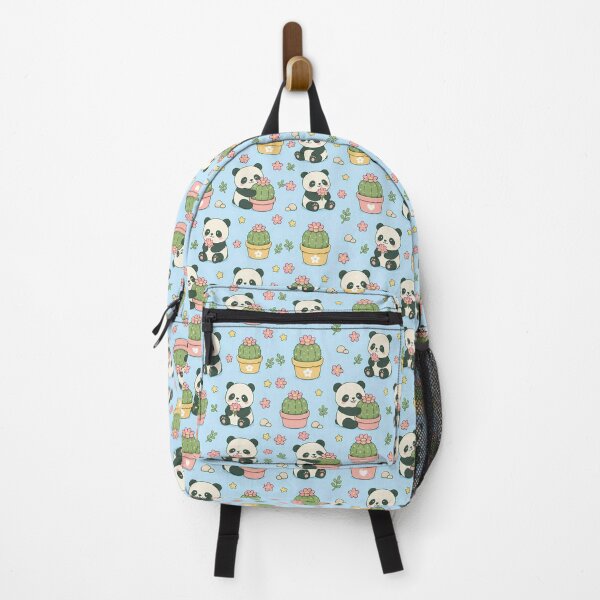 Item preview, Panda Cactus Bloom Kawaii Pattern designed and sold by Soft Berry Studio.
