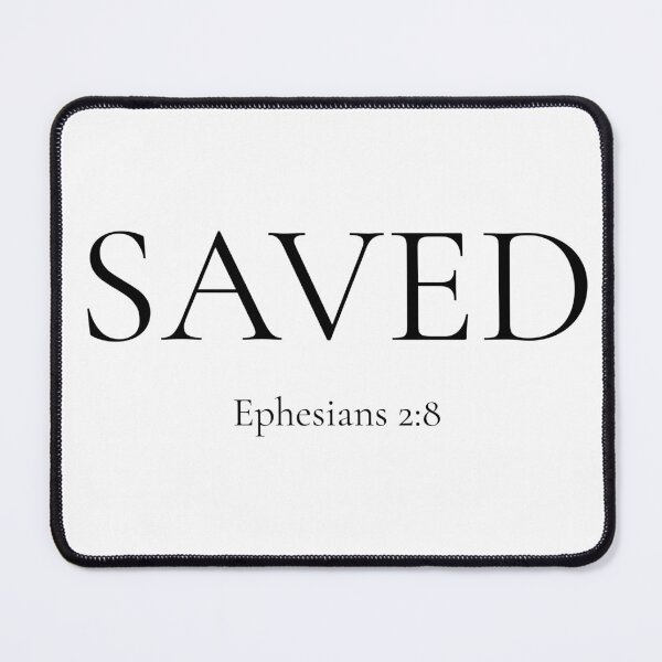 Item preview, Saved | Ephesians 2:8 | Minimalist Christian Bible Verse Typography v.2 by All43 designed and sold by All43.