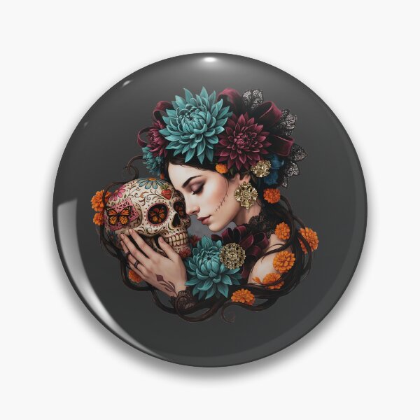 Item preview, Día de los Muertos Autumn Calavera Embrace designed and sold by MythicCotton.