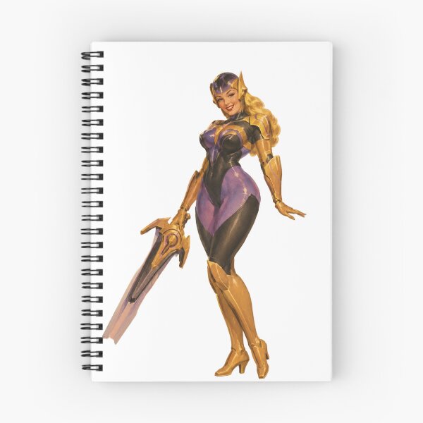 Item preview, Cyber Valkyrie Pin-Up | Original Sci-Fi Warrior Retro Illustration designed and sold by Cosplayvintage.