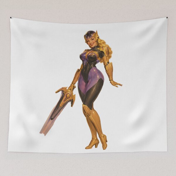 Item preview, Cyber Valkyrie Pin-Up | Original Sci-Fi Warrior Retro Illustration designed and sold by Cosplayvintage.