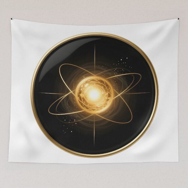 Item preview, Dark Matter | Luxury Cosmic Science Symbol | Golden Space Energy Icon designed and sold by simaso.
