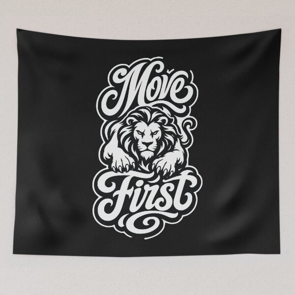 Item preview, Determined Big Cat Graphic with Script Lettering designed and sold by Tsugraf Designs.