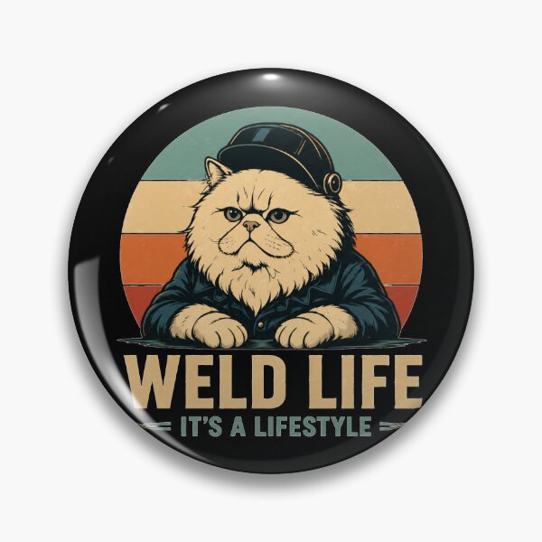 Item preview, Persian Cat – Weld Life It's a Lifestyle Retro Sunset designed and sold by RusticMeadow.