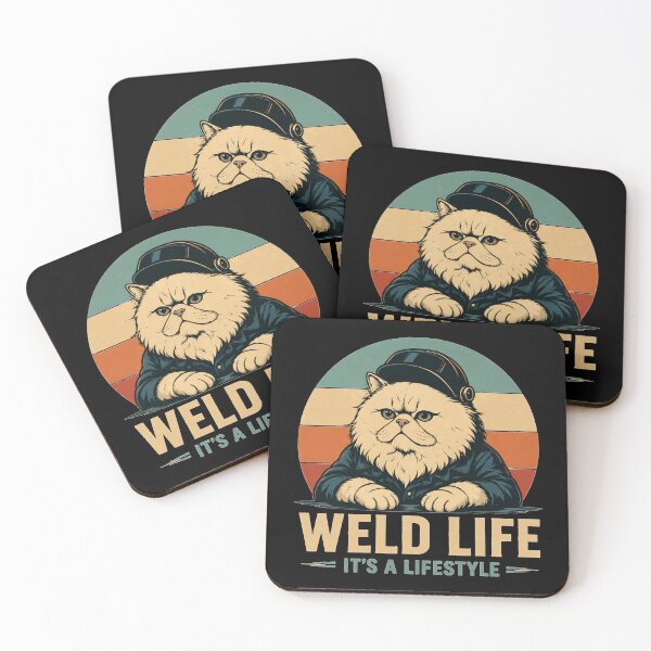 Item preview, Persian Cat – Weld Life It's a Lifestyle Retro Sunset designed and sold by RusticMeadow.