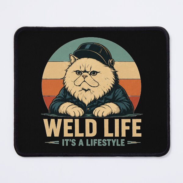 Item preview, Persian Cat – Weld Life It's a Lifestyle Retro Sunset designed and sold by RusticMeadow.