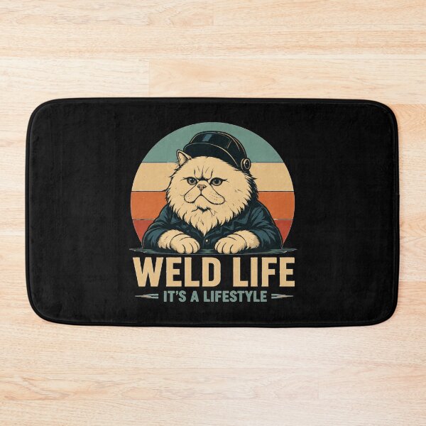 Item preview, Persian Cat – Weld Life It's a Lifestyle Retro Sunset designed and sold by RusticMeadow.
