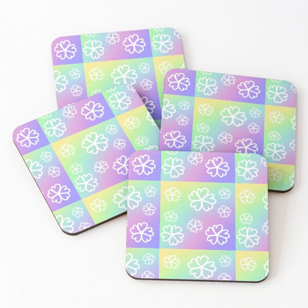 Item preview, Rainbow clover Flower Seamless/ Soft Dreamy Art  designed and sold by RuwaDesignArt.