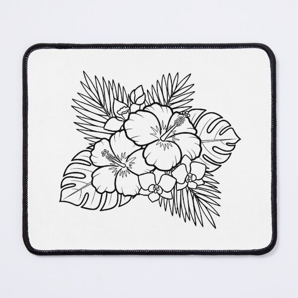 Item preview, Tropical Hibiscus Bouquet Illustration designed and sold by ArtPer-design.