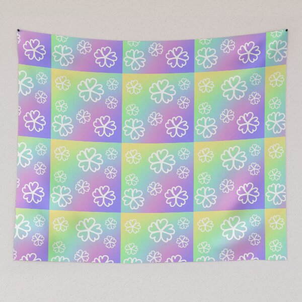 Item preview, Rainbow clover Flower Seamless/ Soft Dreamy Art  designed and sold by RuwaDesignArt.