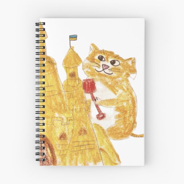 Item preview, Cute Ginger Cat Building a Sandcastle designed and sold by MagicYana.