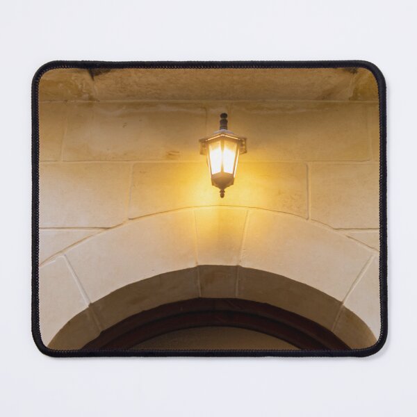 Item preview, Warm Wall Lantern Lighting Stone Archway Over Historic Entrance At Evening Glow designed and sold by Nmallia.