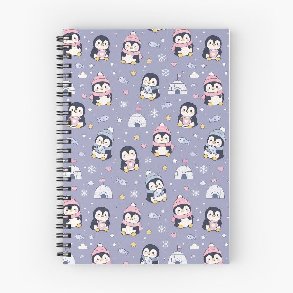 Item preview, Cozy Penguin Winter Kawaii Pattern designed and sold by Soft Berry Studio.