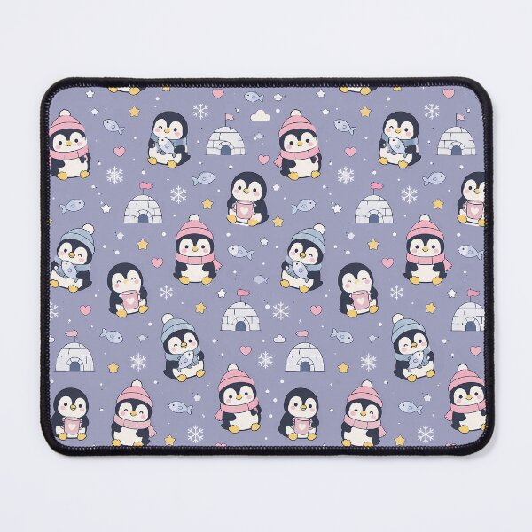 Item preview, Cozy Penguin Winter Kawaii Pattern designed and sold by Soft Berry Studio.