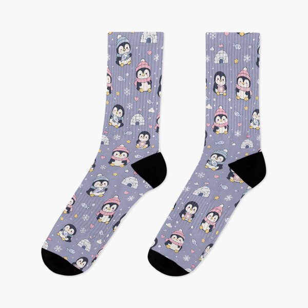 Item preview, Cozy Penguin Winter Kawaii Pattern designed and sold by Soft Berry Studio.