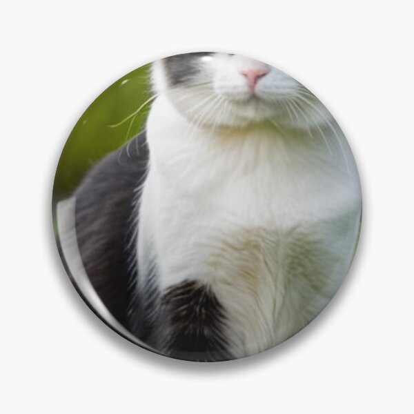 Item preview, Animals - Black and white bicolor cat, Elegant portrait with amber eyes designed and sold by World-Pets.