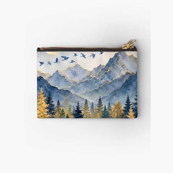 Item preview, Golden Mountain Peaks Watercolor Landscape designed and sold by trendspatterns.