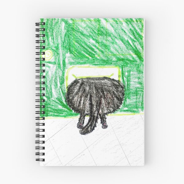 Item preview, Funny Black Cat Butt Stuck in Pet Flap Door designed and sold by MagicYana.
