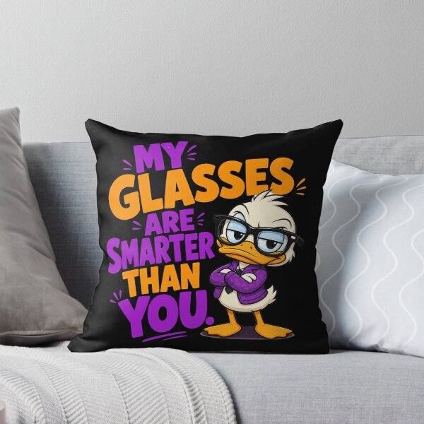 Item preview, My Glasses Are Smarter Than You Funny Duck humor designed and sold by PunchDrop.