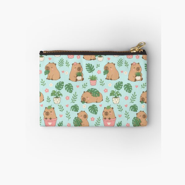 Item preview, Capybara Monstera Plant Lover Kawaii Pattern designed and sold by Soft Berry Studio.