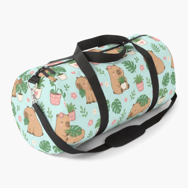 Item preview, Capybara Monstera Plant Lover Kawaii Pattern designed and sold by Soft Berry Studio.