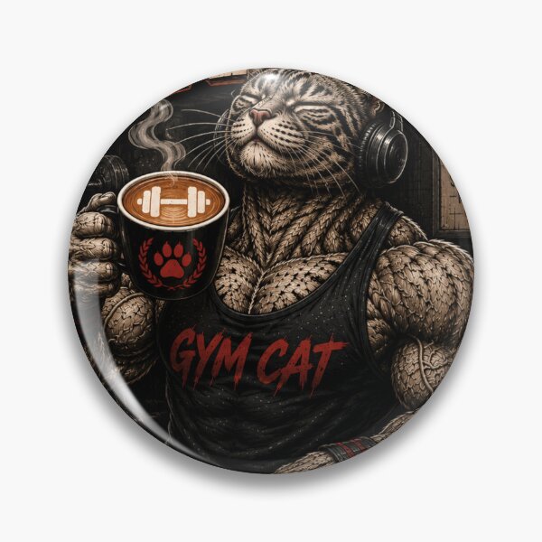 Item preview, Latte Lifter Funny Gym Cat Coffee Vintage Fitness Gift designed and sold by Digistore1221.
