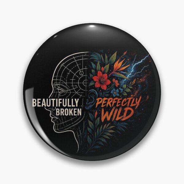 Item preview, Beautifully Broken Perfectly Wild - Neon Floral Duality designed and sold by AcosDesign.