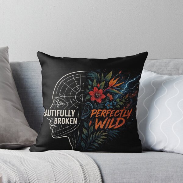 Item preview, Beautifully Broken Perfectly Wild - Neon Floral Duality designed and sold by AcosDesign.