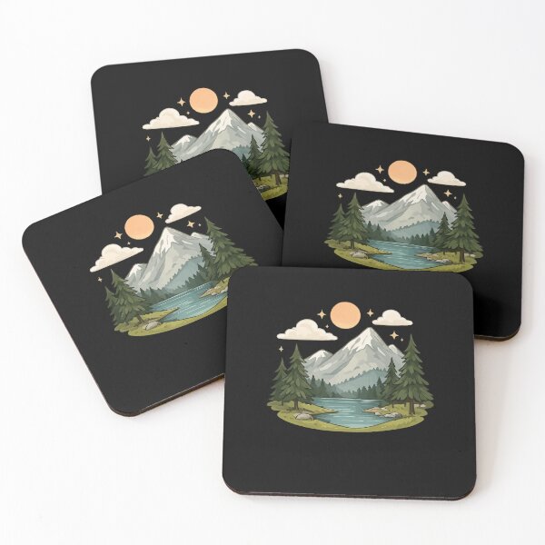 Item preview, Mountain Landscape Sticker | Nature Adventure Art designed and sold by RidaSalArt.