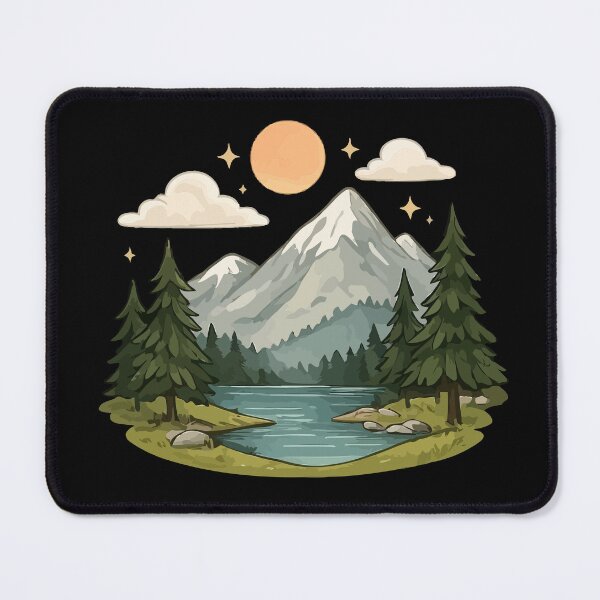 Item preview, Mountain Landscape Sticker | Nature Adventure Art designed and sold by RidaSalArt.