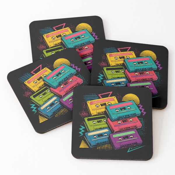 Item preview, Colorful Retro Cassette Tape Collection Vintage 80s Music designed and sold by Moizento.