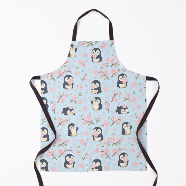 Item preview, Penguin Cherry Blossom Garden Kawaii Pattern designed and sold by Soft Berry Studio.