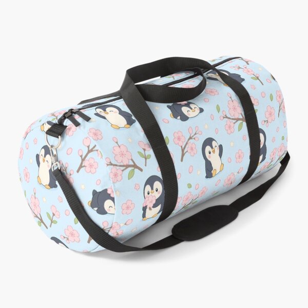 Item preview, Penguin Cherry Blossom Garden Kawaii Pattern designed and sold by Soft Berry Studio.