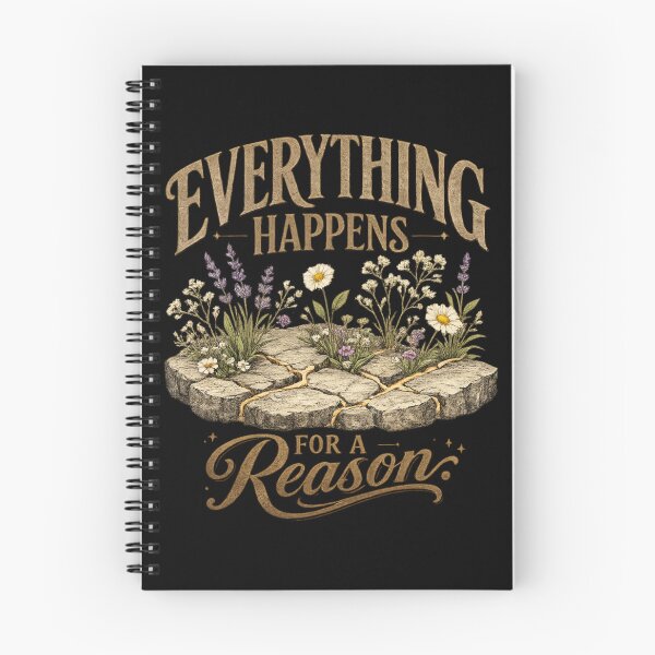 Item preview, Everything Happens for a Reason Wildflower Kintsugi designed and sold by PunchDrop.