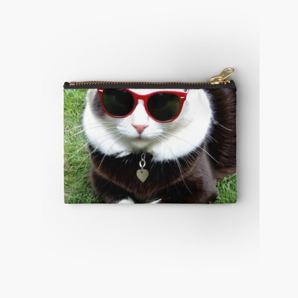 Item preview, Animals - Black and White Cat in Retro Wayfarer Sunglasses, Quirky 1980s Humor designed and sold by World-Pets.