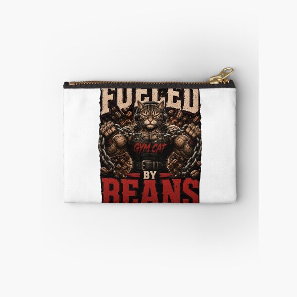 Item preview, Fueled by Beans Funny Gym Cat Coffee Vintage Fitness Gift designed and sold by Digistore1221.