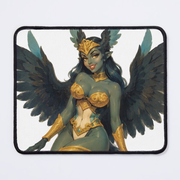 Item preview, Celestial Harpy Queen Pin-Up | Original Fantasy Retro Illustration designed and sold by Cosplayvintage.