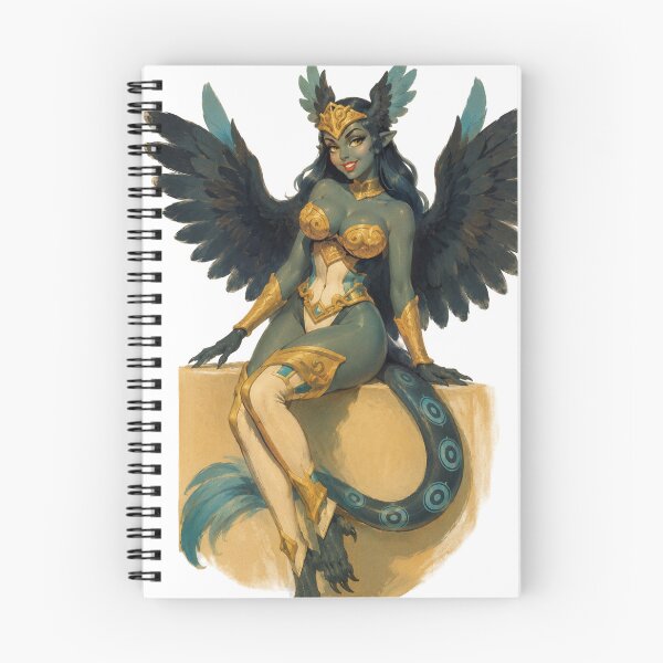 Item preview, Celestial Harpy Queen Pin-Up | Original Fantasy Retro Illustration designed and sold by Cosplayvintage.