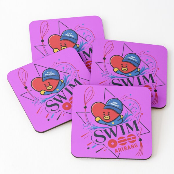 Aperçu de l'œuvre BT21 TATA ARIRANG SWIM – Dans l’océan violet créée et vendue par Kimheawon.