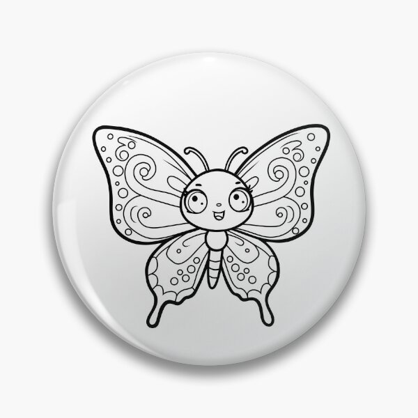 Item preview, Kawaii Butterfly Illustration designed and sold by ArtPer-design.
