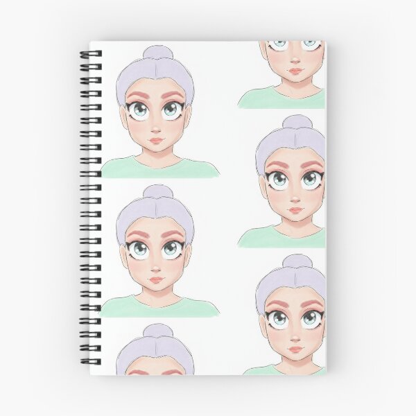 Item preview, Cute Purple Hair Anime Girl Sketch designed and sold by KaleChub.