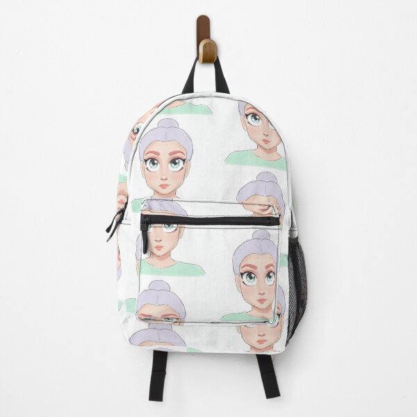 Item preview, Cute Purple Hair Anime Girl Sketch designed and sold by KaleChub.
