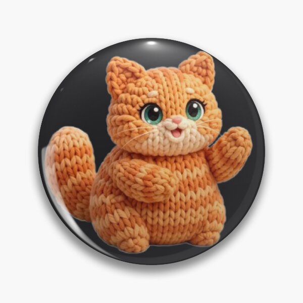 Item preview, Cute Crochet Cat Plush Kawaii designed and sold by Moody Vibes Studio.