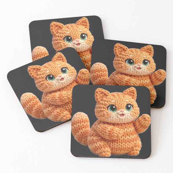Item preview, Cute Crochet Cat Plush Kawaii designed and sold by Moody Vibes Studio.