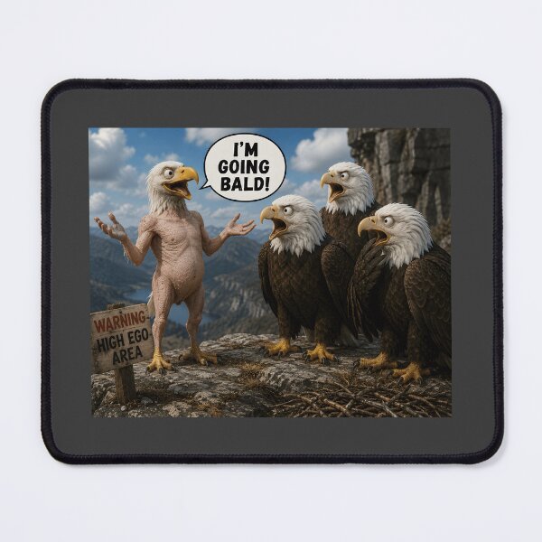 Item preview, I'm Going Bald Funny Bald Eagle Pun designed and sold by Hornace88studio.