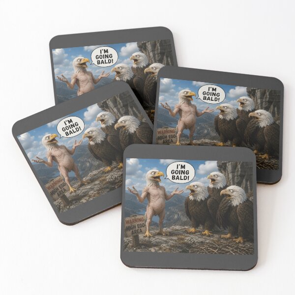 Item preview, I'm Going Bald Funny Bald Eagle Pun designed and sold by Hornace88studio.